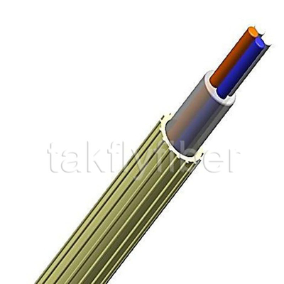 2 - 12 Fiber Düşük Sürtünmeli Hava Üflemeli Kablo Microduct G657A1 G657A2 Oluk Tasarımı