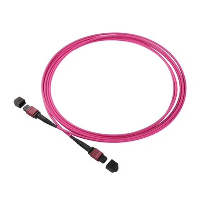 20m OM4 MPO MTP Zirkonya Seramik Fiber Optik Kablo PVC/LSZH Ceket ile