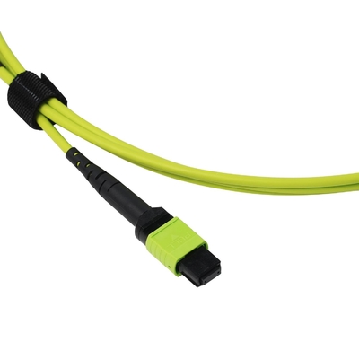 Üstün 24 Fiber Lime Yeşil Mpo Mtp Kablo Çoklu Fiber Kabloya İtmek -20.C'den 70.C'ye Operasyon Sıcağı