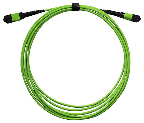 24-Fiber Multi Mode MPO MTP Fiber Optic Kablo Lime Yeşil LSZH Ceket