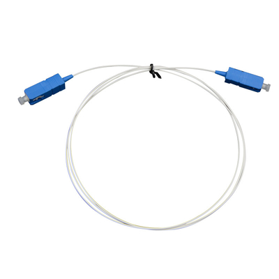 Özel Fiber Optic Kablo Beyaz PVC Ceket Mavi/Aqua Bağlantısı Sabit Ağ Bağlantısı İçin