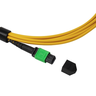 Topluluk OFNP MPO Patch Cord 1m 3ft MTP-12 APC Kadın ile MTP-12 APC Kadın Tek Mod OS2