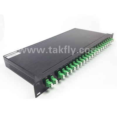 100 GHz AWG 40CH DWDM MUX DEMUX, Fiber Yüksekliği -100-0μm ve Kablo Çapı 0,9mm