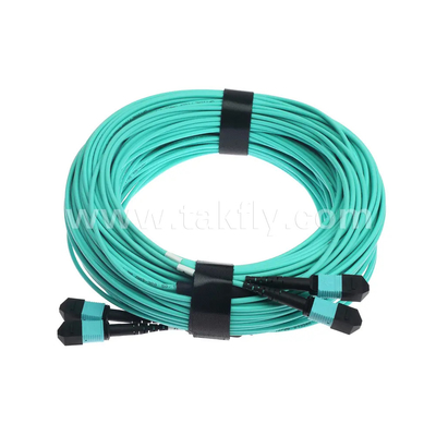 24 çekirdek MTP gövde kablosu Veri Merkezi için Fiber Optic Jumper FTTX PVC özelleştirilebilir