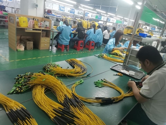 24 çekirdek MTP gövde kablosu Veri Merkezi için Fiber Optic Jumper FTTX PVC özelleştirilebilir