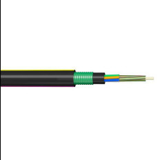 PE Dış Kablo GYFTA53 FRP Merkezi Güç Üyesi ile Çift Kablo Fiber Güç Kablosu