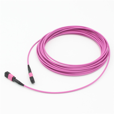 Elite Multimode OM4 50/125, Plenum OFNP Tip B MPO yama kablosu 1m 3ft MTP-12 PC Kadın MTP-12 PC Kadın