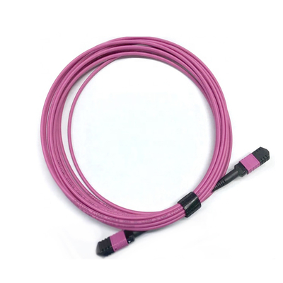 Elite Multimode OM4 50/125 Plenum OFNP Tip B MPO Patch Cord 3.0mm Kablo 10m 33ft MTP-12 PC Kadın'dan MTP-12 PC'ye Kadın