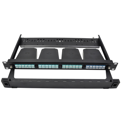 1U Rack Mount MPO-LC 96F Fiber Sayısı Boyutu 430*338.5*43.6mm ile kaset adaptörü paneli