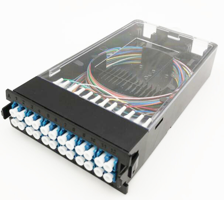 96F Kaset Adaptörü Paneli 1U Rak Montajı Veri Merkezi için MPO Patch Panel Yüksekliği 1U
