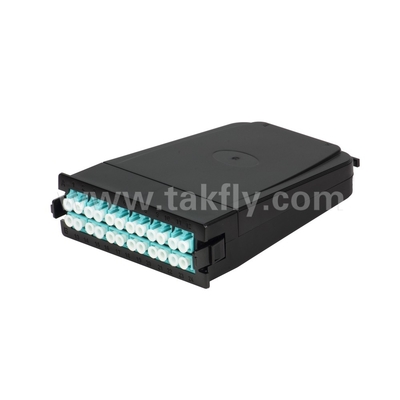 96F Kaset Adaptörü Paneli 1U Rak Montajı Veri Merkezi için MPO Patch Panel Yüksekliği 1U