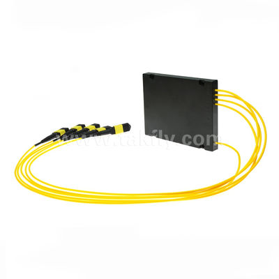 MPO/MTP Fanout Kablo PLC Splitter 1x4 SM/MM Veri Merkezi FTTX için Fiber Optic