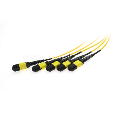 MPO/MTP Fanout Kablo PLC Splitter 1x4 SM/MM Veri Merkezi FTTX için Fiber Optic