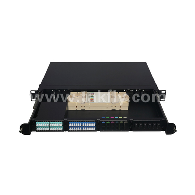 1U Rack Mount 24F MPO-LC MTP Patch Panel Yüksek yoğunluk 96F Veri Merkezi için