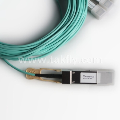 100Gb/s QSFP28 To 4x SFP28 Breakout Aktif Optik Kablo AOC Kablo Hızlı Veri Transferi