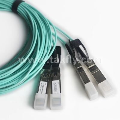 100Gb/s QSFP28 To 4x SFP28 Breakout Aktif Optik Kablo AOC Kablo Hızlı Veri Transferi