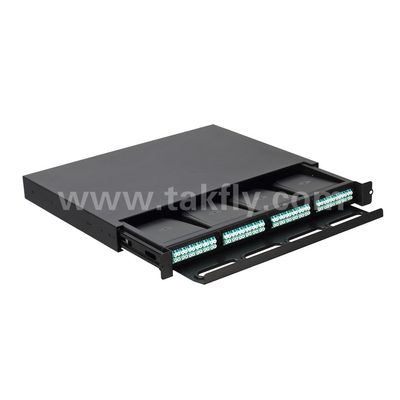 Özelleştirilebilir Fiber Optic MPO Kaseti MTP Patch Panel Veri Merkezi FTTX için Kaydırılabilir Tipi