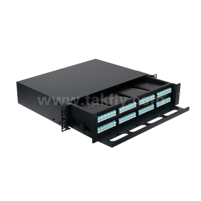 Özelleştirilebilir Fiber Optic MPO Kaseti MTP Patch Panel Veri Merkezi FTTX için Kaydırılabilir Tipi