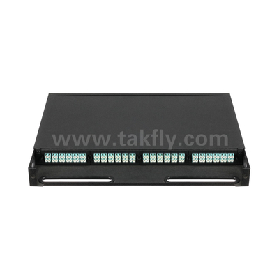 Kara fiber optik MPO kaset MTP Patch Panel Yönetimi Veri Merkezi FTTX için