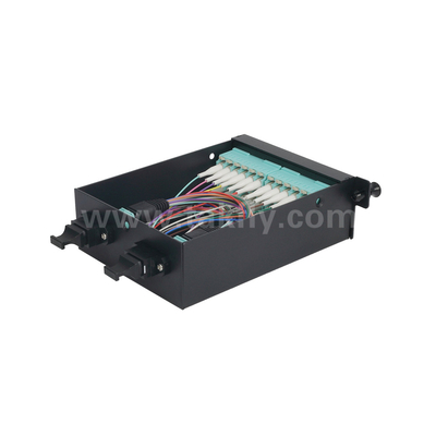 Fiber Optic MPO Kaseti MTP Patch Panel Alüminyum Alaşım Kaydırılabilir Tip Yönetimi Veri Merkezi için FTTX