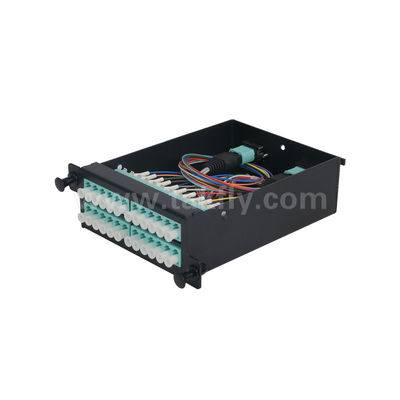 MPO / MTP Patch Panel Yönetimi Kaseti Alüminyum Alaşım Kaydırılabilir Tip Veri Merkezi FTTX Kablolama için Fiber Optic
