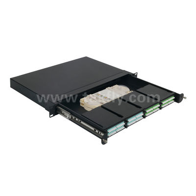 MPO / MTP Patch Panel Yönetimi Kaseti Alüminyum Alaşım Kaydırılabilir Tip Veri Merkezi FTTX Kablolama için Fiber Optic