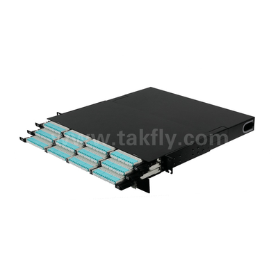 Fiber Optic MPO Kaseti MTP Patch Panel 144 çekirdek Veri Merkezi için Süper Yüksek yoğunluk FTTX