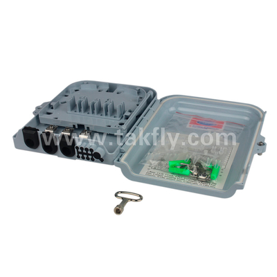 Hırsızlık karşıtı kilitleme mekanizması olan fiber optik kablo için ABS 8 çekirdek sonlandırma kutusu