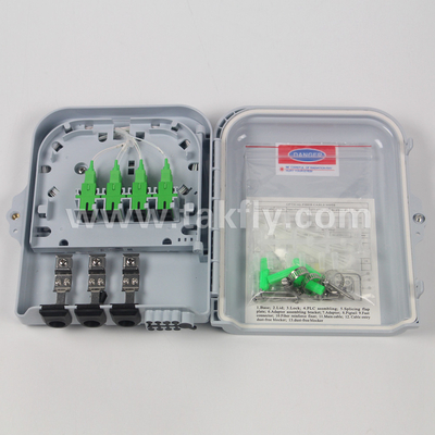 Hırsızlık karşıtı kilitleme mekanizması olan fiber optik kablo için ABS 8 çekirdek sonlandırma kutusu