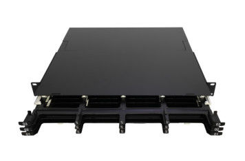 Yüksek yoğunluklu fiber yönetimi için LC Bağlantı Arabirimi ve 200 mm Derinliği ile 144 çekirdekli MPO MTP kaset paneli