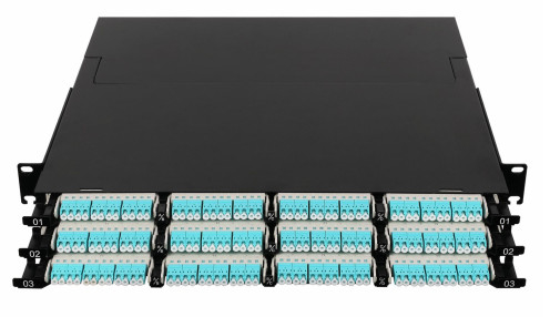 144 Çekirdek Süper Yüksek yoğunluklu MPO Patch Panel Yüksekliği 1U Veri Merkezi için