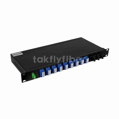 1U 19 inç Rack Mount WDM 1x72 GPON uygulaması için CATV PLC Splitter