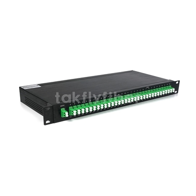 1x32 Fiber Optic PLC Splitter CATV WDM ile IP 1U 19 Inch Rack Mount