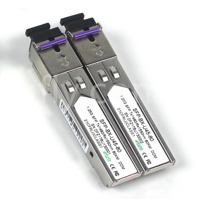 1.25G SFP BIDI Modülü Tx1490/Rx1550nm 80KM SMF DDM LC CISCO JUNIPER HUAWEI uyumlu