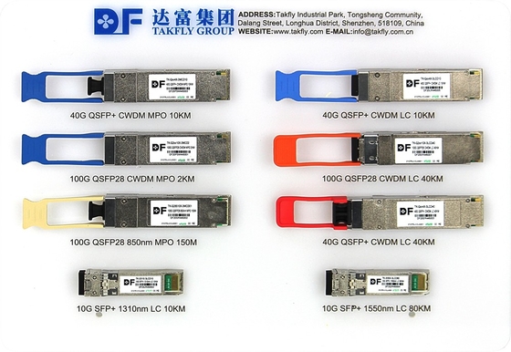 Müşteri tarafı 100Gbps 10KM QSFP28 LR4 ile DDM Alıcı Yüksek Güçlü Fiber Uzunluğu 1m Telekom Bağlantıları