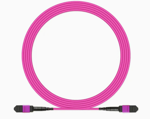 Çeşitli ortamlar için esnek MPO/MTP 12 Fiber Fiber Optic Patch Cord -20C-70C
