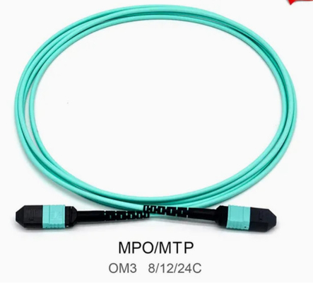 8/12/24 çekirdek 2m-50m Yüksek yoğunluklu PVC/LSZH UL Sertifikası Kadın/Erkek MPO-MPO Sm Om3 Om4 Om5 Trunk Kablo Patch Cord Fiber Optic Jumper