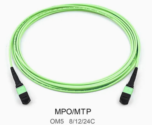 8/12/24 çekirdek 2m-50m Yüksek yoğunluklu PVC/LSZH UL Sertifikası Kadın/Erkek MPO-MPO Sm Om3 Om4 Om5 Trunk Kablo Patch Cord Fiber Optic Jumper