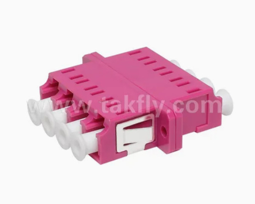 LC Quad APC Upc 4 çekirdekli Fiber Optic Adaptörü Flange Simplex ve Duplex Beden Tarzı Ekleme Kaybı ≤0.2dB