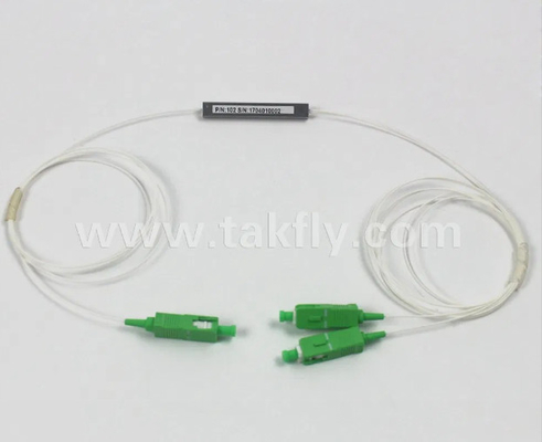 1X2 900um Mini Çelik Tüp Fiber Optik PLC Splitter Modülü Yüksek Güvenilirlik ve Istikrar