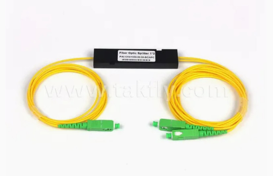 1x2 Tek Mod ABS SC PLC Splitter Fiber Optic Sc APC 1 ila 2 PLC Splitter