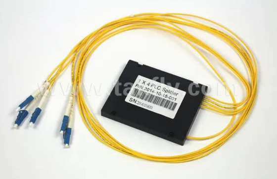 Kompakt Gpon Epon 1X4 SC APC ABS FTTX Fiber Optic PLC Splitter -40- 85C sıcaklık toleransı ile