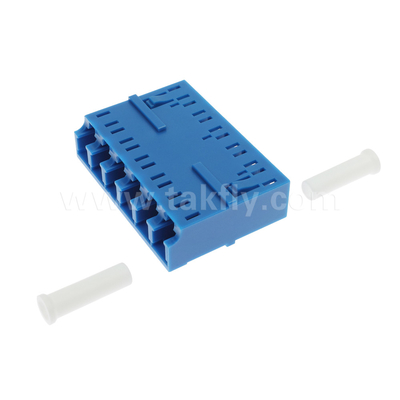 LC/UPC 6 Yolu Adaptörü, SM OS2, Mavi, Ağ için Flange'siz Tek Mod