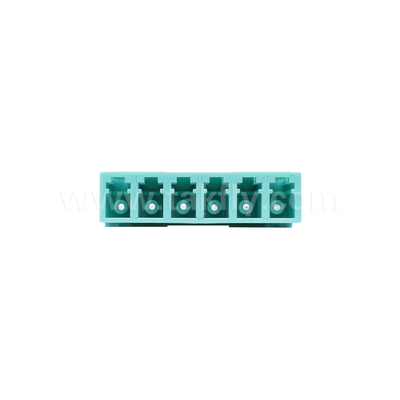 LC/PC 6 yol adaptörü, MM OM3 ((Aqua), OM4 ((Violet) Mavi, Flanşsız