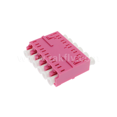 LC/PC 6 yol adaptörü, MM OM3 ((Aqua), OM4 ((Violet) Mavi, Flanşsız