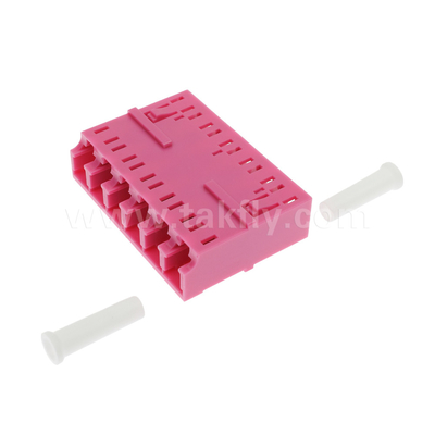 LC/PC 6 yol adaptörü, MM OM3 ((Aqua), OM4 ((Violet) Mavi, Flanşsız