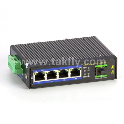 Endüstriyel POE Ethernet Değiştiricisi SFP yuvası ile 4 portlu Gigabit