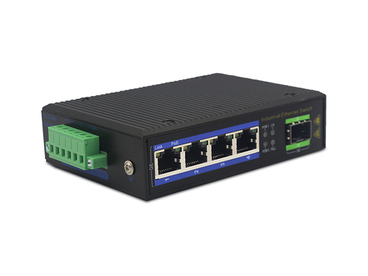 Endüstriyel POE Ethernet Değiştiricisi SFP yuvası ile 4 portlu Gigabit