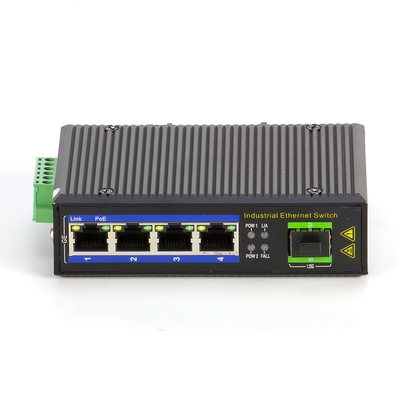 Endüstriyel POE Ethernet Değiştiricisi SFP yuvası ile 4 portlu Gigabit