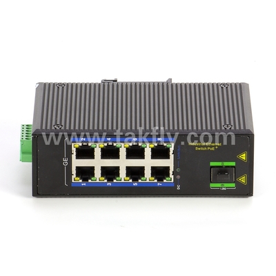8-Port Endüstriyel Gigabit POE Switch SFP DIN-Ray Montajlı